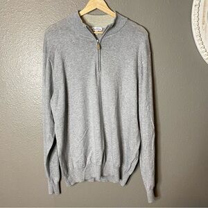 Peter Millar Soft Crown Light Gray Sweater 1/4 Zip